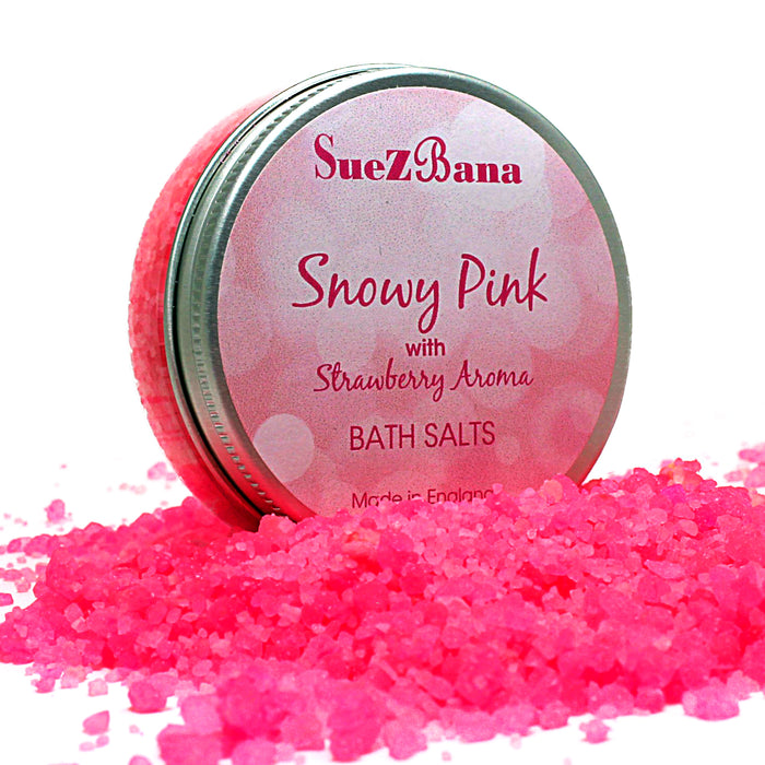 Snowy Pink Bath Salts Strawberry Aroma 100g/3.5oz